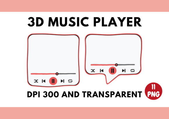 3D Render Music Player for Digital Designs