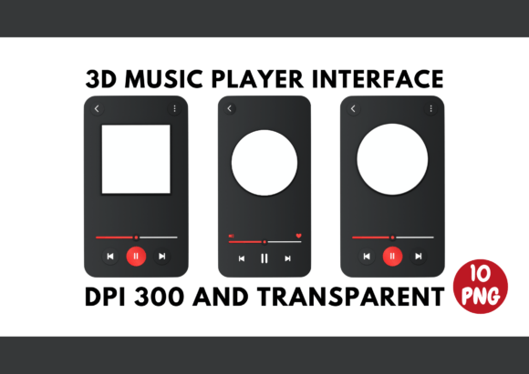3D Render Music Player Interface