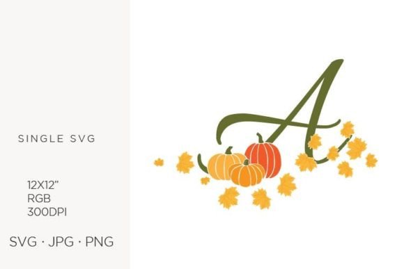 Autumn Letter & Pumpkin Clipart