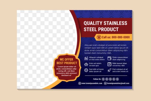 Elevating Brand Visibility with the Quality Stainless Horizontal Flyer Template