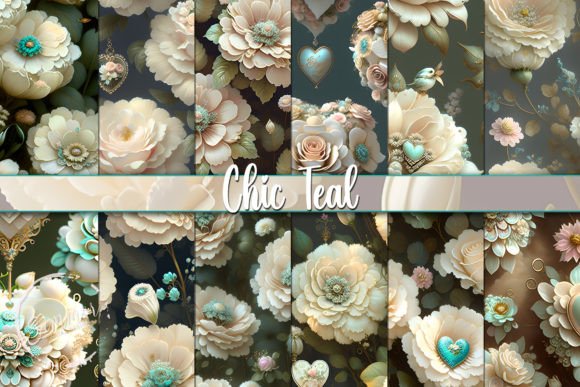 Embracing Elegance: A Guide to Shabby Chic Teal Floral Seamless Patterns in Modern Design