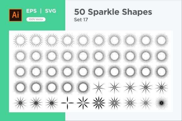 Enhancing Digital Aesthetics with Sparkle Shape Symbol Sign V3-50 -17 and Contemporary Vector Graphics