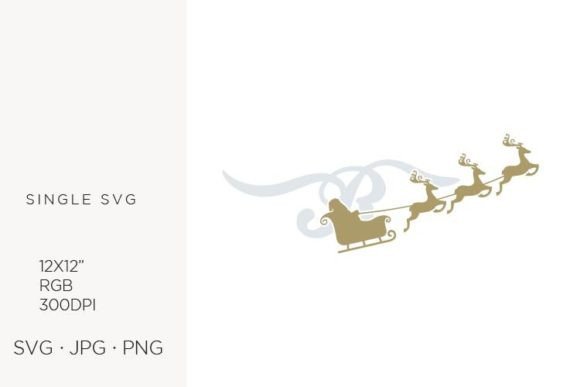 Enhancing Holiday Designs with Santa Claus Sky Sledge and Letter R SVG Artwork