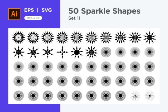 Enhancing Visual Impact with Sparkle Shape Symbol Sign V3-50 -11
