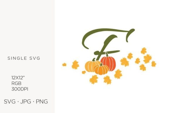 Mastering the F Letter, Autumn, Leaves and Pumpkin Vector Design for Professional Results