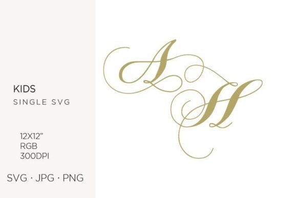 Monogram, Letter a and Letter H: Elevating Digital Design with Precision Vector Art