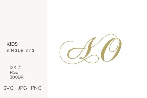 Monogram, Letter a and Letter O: Elevating Design with Precision SVG Artwork