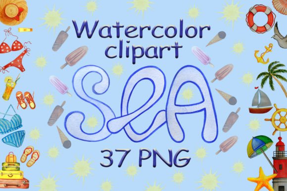 Sea Watercolor Clipart: A Practical Resource for High-Resolution Digital Design