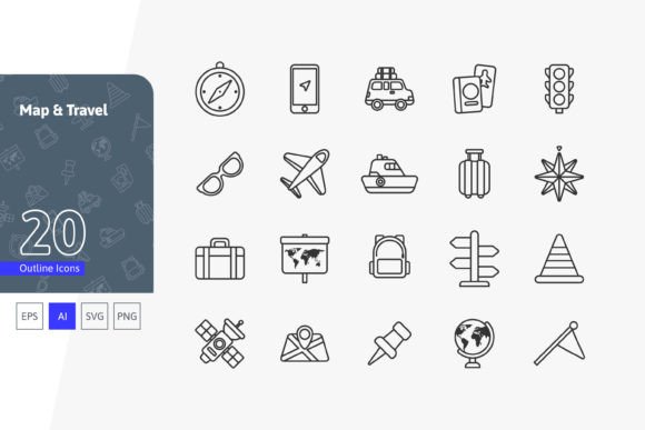 Visualizing the Journey: How Map and Travel Outline Icons Elevate Digital Storytelling